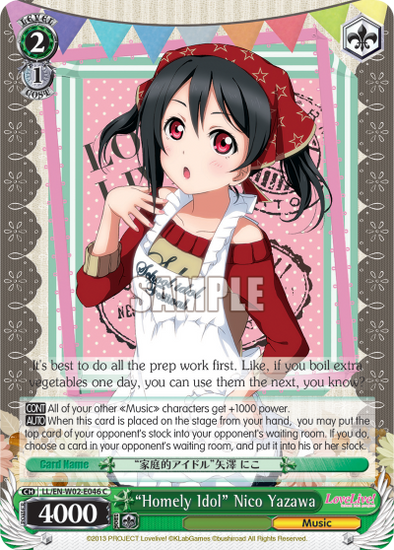 "Homely Idol" Nico Yazawa - LL/EN-W02-E046 - Common available at 401 Games Canada