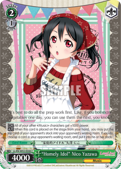 "Homely Idol" Nico Yazawa - LL/EN-W02-E046 - Common available at 401 Games Canada