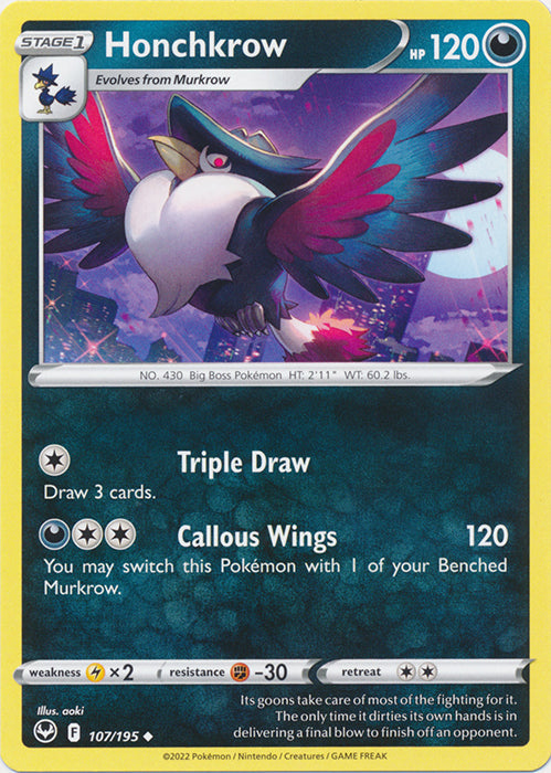 Honchkrow - 107/195 - Uncommon available at 401 Games Canada