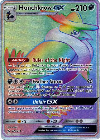 Honchkrow GX - 223/214 - Hyper Rare available at 401 Games Canada