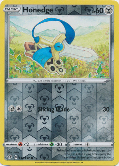 Honedge - 133/192 - Common - Reverse Holo available at 401 Games Canada