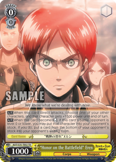 "Honor on the Battlefield" Eren - AOT/S35-TE02 - Trial Deck available at 401 Games Canada