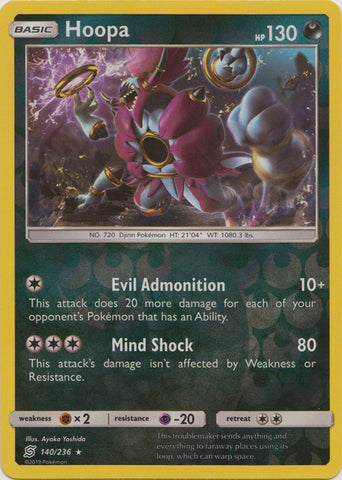 Hoopa - 140/236 - Holo Rare - Reverse Holo available at 401 Games Canada