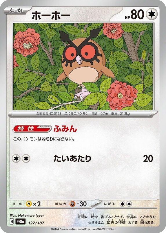 Hoothoot (Japanese) - 127/187 - Common