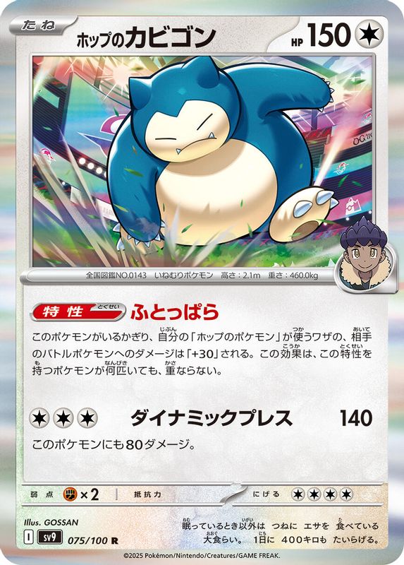 Hop's Snorlax (Japanese) - 075/100 - Rare