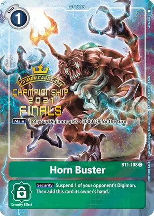 Horn Buster - BT1-108 - (2021 Championship Finals Tamer‘s Evolution Pack) available at 401 Games Canada