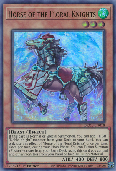 Horse of the Floral Knights - BROL-EN018 - Ultra Rare - 1st Edition available at 401 Games Canada