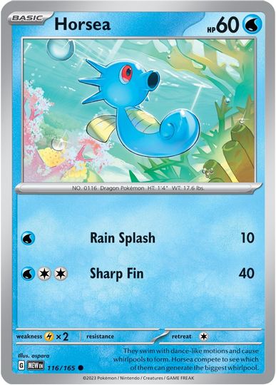 Horsea - 116/165 - Common available at 401 Games Canada