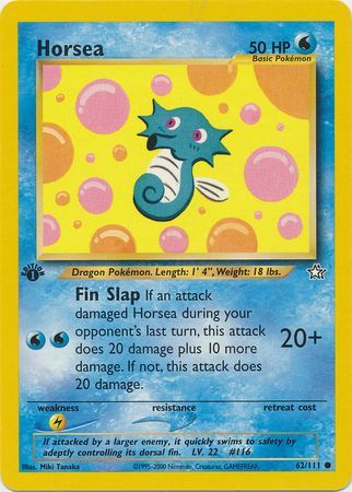 Horsea - 62/111 - Common - 1st Edition available at 401 Games Canada