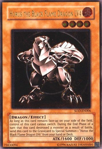 Horus the Black Flame Dragon LV4 - SOD-EN006 - Ultimate Rare - Unlimited available at 401 Games Canada