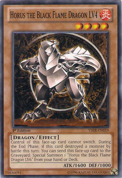 Horus the Black Flame Dragon LV4 - YSKR-EN019 - Common - 1st Edition available at 401 Games Canada