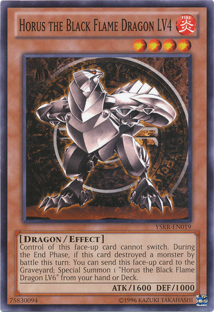 Horus the Black Flame Dragon LV4 - YSKR-EN019 - Common - Unlimited available at 401 Games Canada