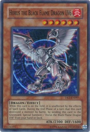 Horus the Black Flame Dragon LV6-DR3-EN007 - Super Rare available at 401 Games Canada