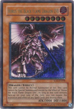 Horus the Black Flame Dragon LV8 - SOD-EN008 - Ultimate Rare - Unlimited available at 401 Games Canada