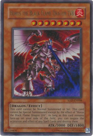 Horus the Black Flame Dragon LV8 - SOD-EN008 - Ultra Rare - Unlimited available at 401 Games Canada