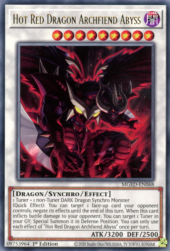 Hot Red Dragon Archfiend Abyss - MGED-EN068 - Rare - 1st Edition available at 401 Games Canada