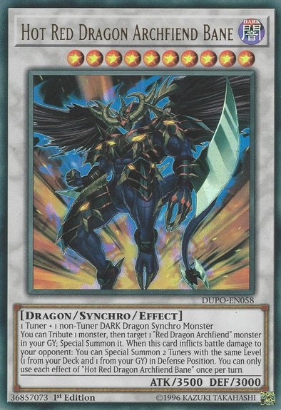 Hot Red Dragon Archfiend Bane - DUPO-EN058 - Ultra Rare - 1st Edition available at 401 Games Canada