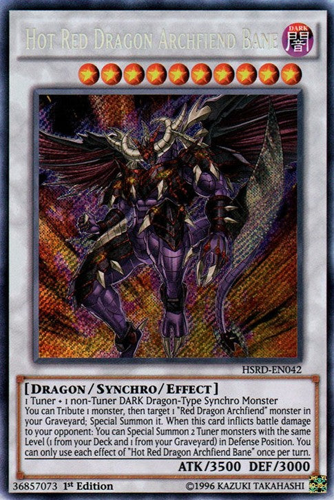 Hot Red Dragon Archfiend Bane - HSRD-EN042 - Secret Rare - 1st Edition available at 401 Games Canada