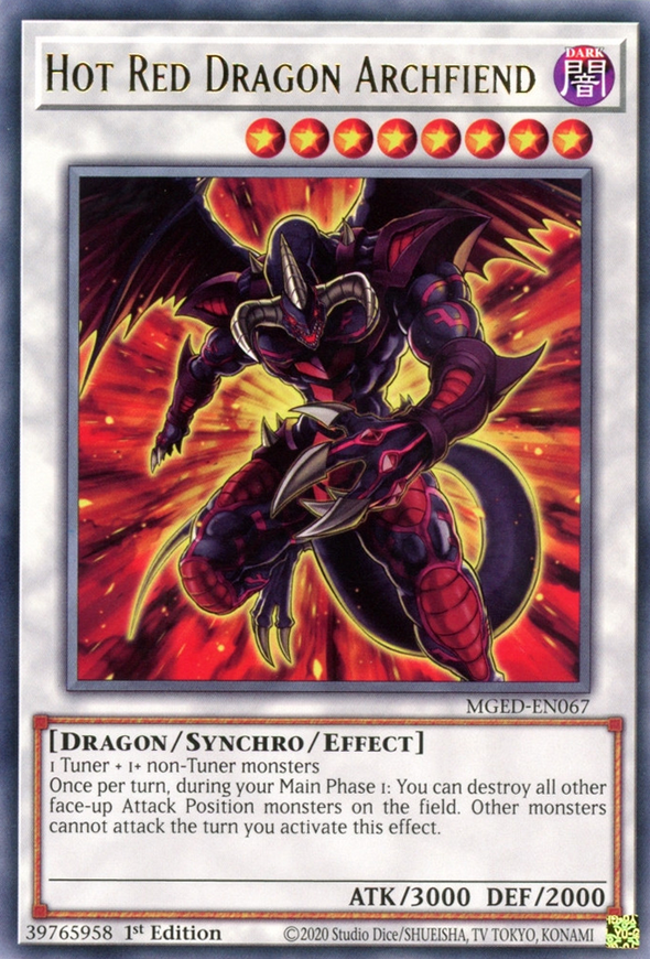 Hot Red Dragon Archfiend - MGED-EN067 - Rare - 1st Edition available at 401 Games Canada