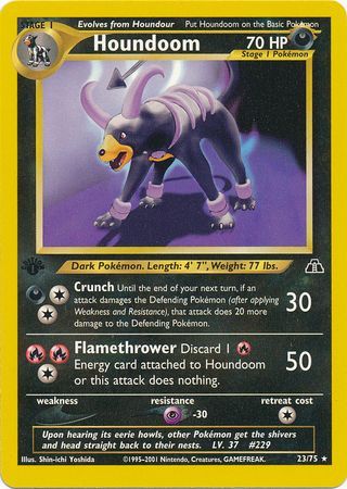 Houndoom - 23/75 - Rare - 1st Edition available at 401 Games Canada