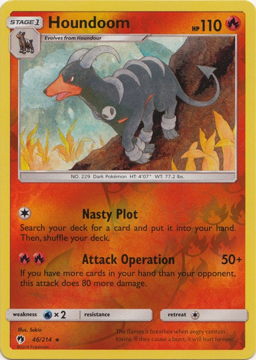 Houndoom - 46/214 - Rare - Reverse Holo available at 401 Games Canada