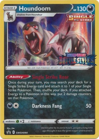 Houndoom - SWSH090 - Pre-Release Promo available at 401 Games Canada