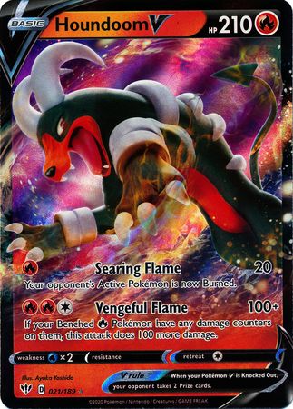 Houndoom V - 021/189 - Ultra Rare available at 401 Games Canada