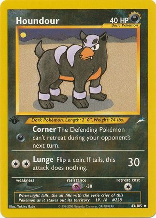 Houndour - 43/105 - Uncommon - 1st Edition available at 401 Games Canada