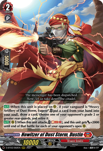 Howitzer of Dust Storm, Dustin - D-BT03/002 - Triple Rare available at 401 Games Canada