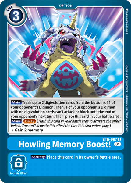 Howling Memory Boost! - BT6-097 - Uncommon available at 401 Games Canada