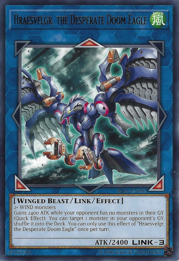 Hraesvelgr, the Desperate Doom Eagle - RIRA-EN082 - Rare - Unlimited available at 401 Games Canada