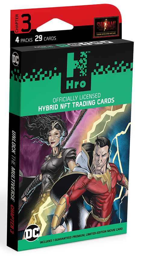 Hro DC Unlock the Multiverse Chapter 3 - Shazam Hybrid NFT Premium Pack available at 401 Games Canada