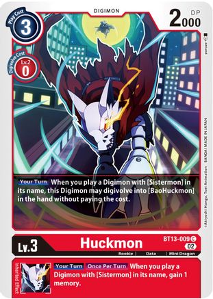 Huckmon - BT13-009 - Common available at 401 Games Canada