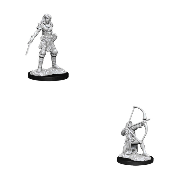 Human Female Fighter - Pathfinder Deep Cuts Unpainted Minis available at 401 Games Canada