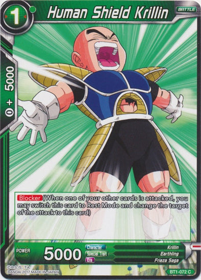 Human Shield Krillin - BT1-072 - Common available at 401 Games Canada