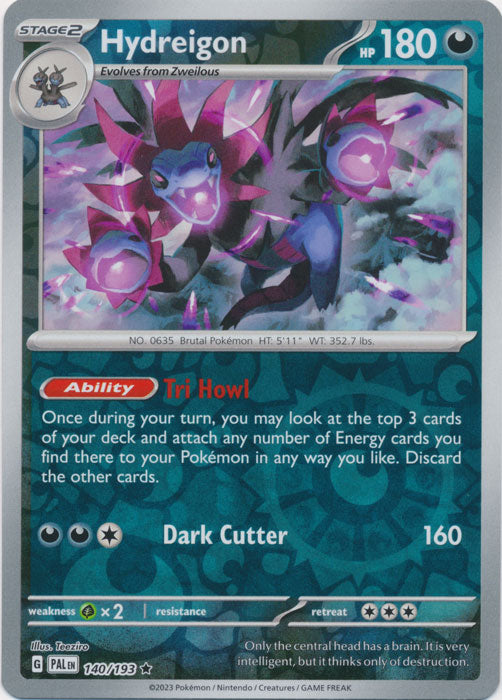 401 Games Canada - Hydreigon - 140/193 - Rare - Reverse Holo