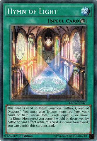 Hymn of Light - DUEA-EN063 - Common - 1st Edition available at 401 Games Canada