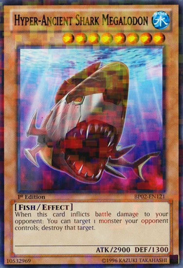 Hyper-Ancient Shark Megalodon - BP02-EN121 - Mosaic Rare - 1st Edition available at 401 Games Canada