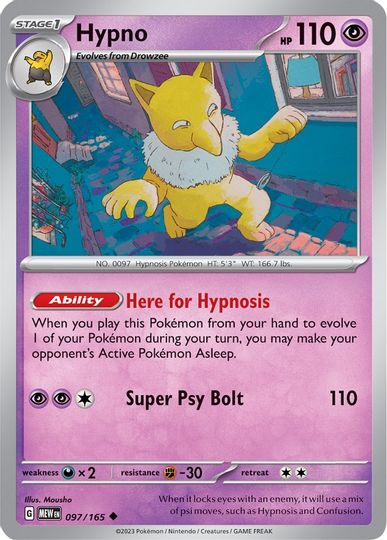 Hypno - 097/165 - Uncommon available at 401 Games Canada