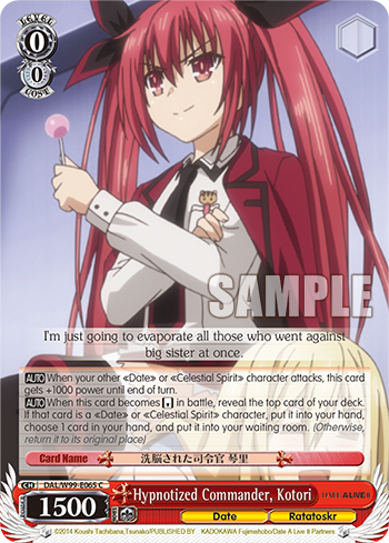 Hypnotized Commander, Kotori - DAL/W99-E065 - Common available at 401 Games Canada
