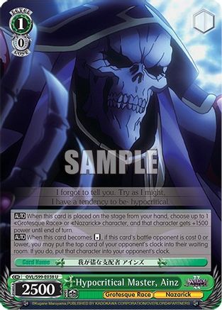 Hypocritical Master, Ainz - OVL/S99-E038 - Uncommon available at 401 Games Canada