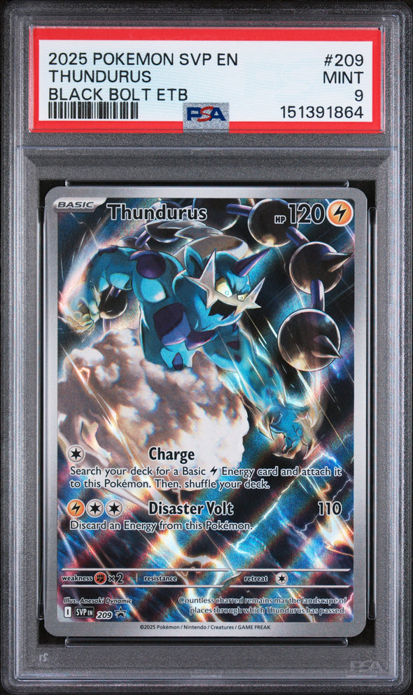 THUNDURUS (209) - POKEMON SVP EN-SV BLACK STAR PROMO - BLACK BOLT ETB - MINT 9