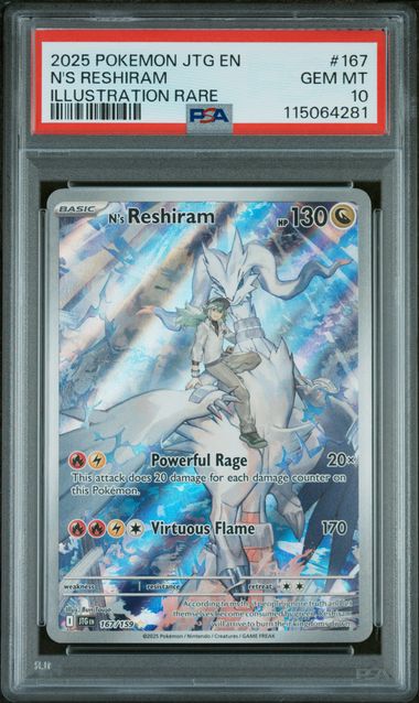 N's Reshiram - Journey Together - Illustration Rare - PSA 10 GEM MT