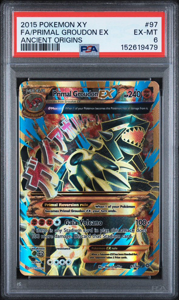 PRIMAL GROUDON EX (97) - POKEMON XY ANCIENT ORIGINS - ANCIENT ORIGINS - FULL ART - EX-MT 6