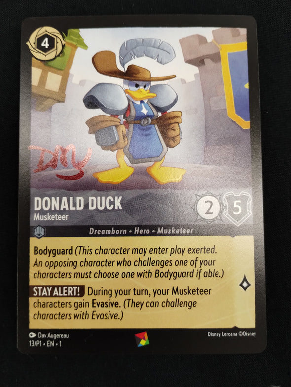 Donald Duck (Musketeer) - Promo - Artist Signed