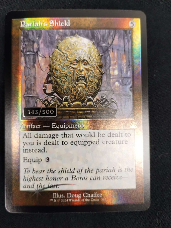 Pariah's Shield - Double Rainbow Serialized Foil - Ravnica Remastered 143/500