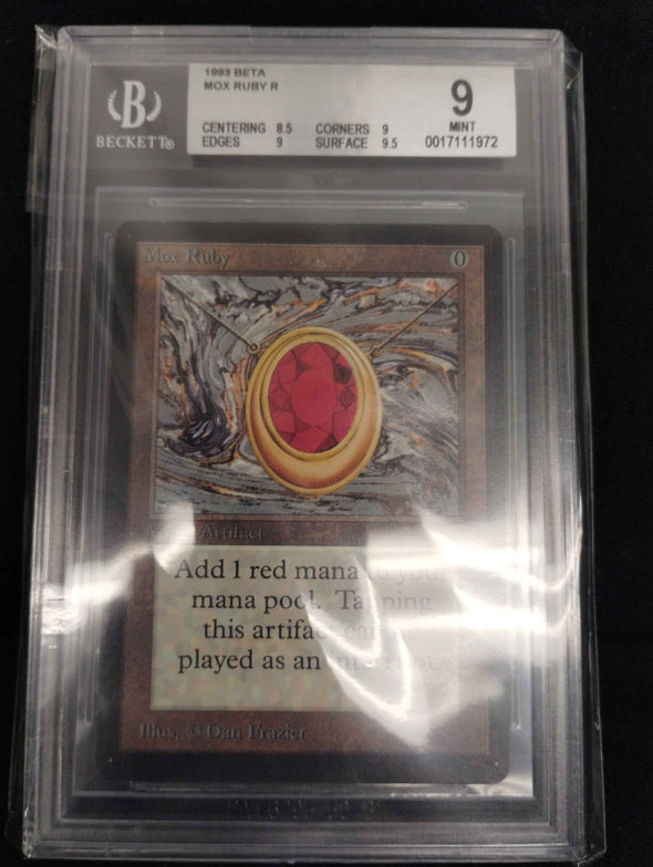 Mox Ruby - Limited Edition Beta - Beckett (BGS) Graded 9