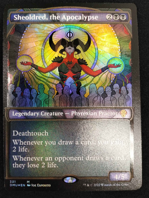 Sheoldred, the Apocalypse - Dominaria United - Textured Foil Miscut