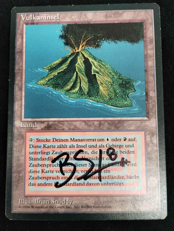 Volcanic Island - Revised Foreign Black Border - German - Artist Signed - MP