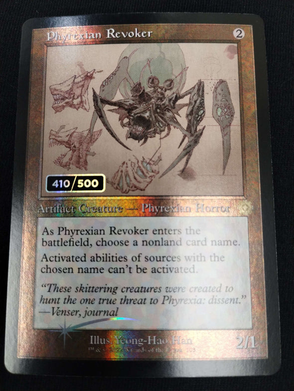 Phyrexian Revoker - Double Rainbow Serialized Schematic - Brothers' War Retro Artifacts 410/500